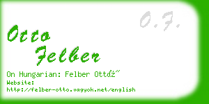 otto felber business card